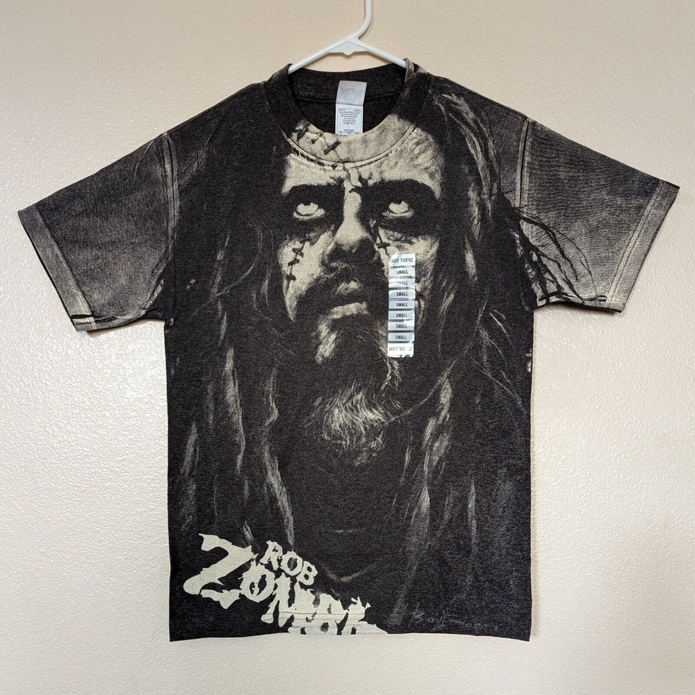 Rob Zombie T-Shirt Size Small All Over Print Past Present Future Basil Gogos New